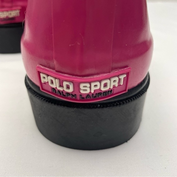 Polo Sport Ralph Lauren Pink Rain Boots Women’s Size 7 - Picture 4 of 8